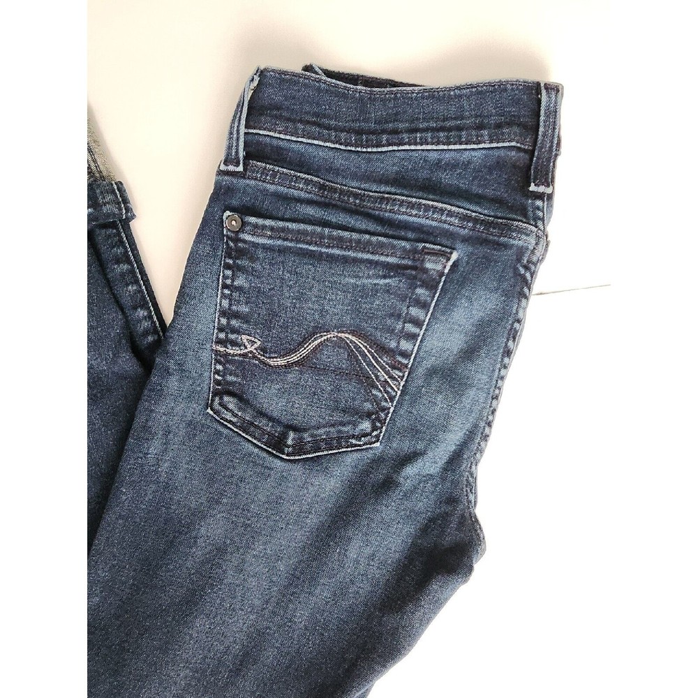 7 for all mankind Jeans dark was cuffed bottom straight leg size 28 - Picture 5 of 9